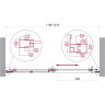 Душевая дверь BELBAGNO LUCE-BF-1-120-C-ORO