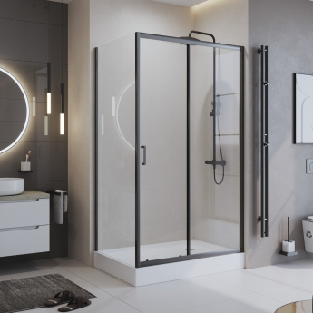 Душевой уголок BELBAGNO UNO-195-AH-1-130/100-C-NERO