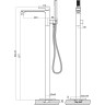 Смеситель напольный для ванны BELBAGNO LUCE LUC-FMT-NERO